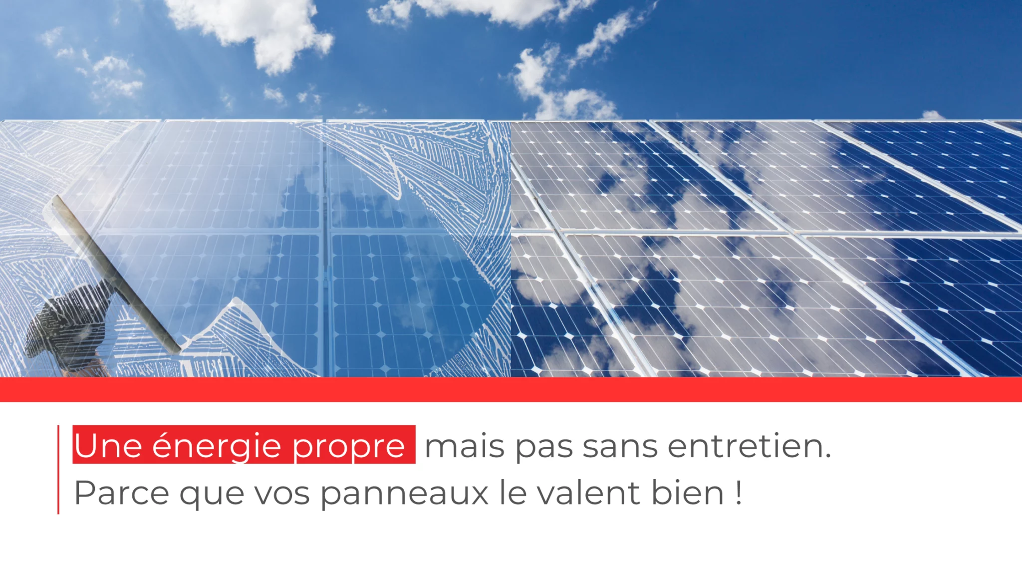Technicien STG Energy effectuant l’entretien de panneaux photovoltaïques en Suisse romande