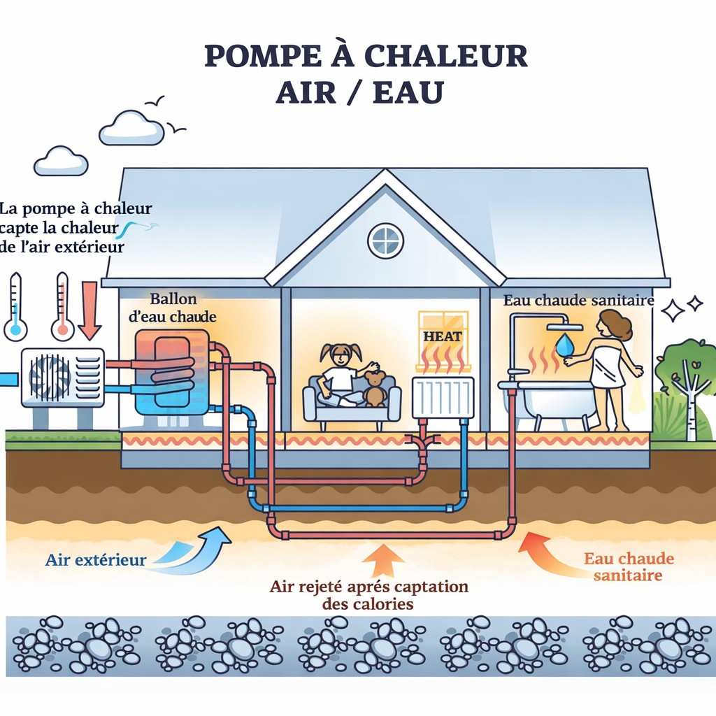 Fonctionnement pompe à chaleur air-eau